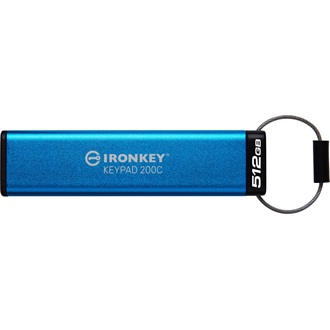 Kingston 512GB IronKey Keypad 200, FIPS 140-3 Lvl 3 (Pending) AES-256 Encrypted