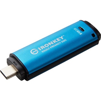 Kingston 512GB USB-C IronKey Vault Privacy 50C AES-256 Encrypted, FIPS 197 pendrive
