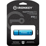 Kingston 512GB USB-C IronKey Vault Privacy 50C AES-256 Encrypted, FIPS 197 pendrive
