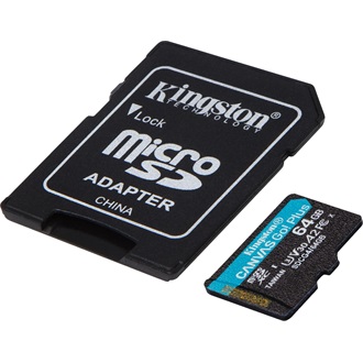 Kingston 64GB Canvas Go! Plus Gen4 UHS-1 Class10 U3 V30 A2 microSDXC memóriakártya