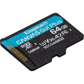 Kingston 64GB Canvas Go! Plus Gen4 UHS-1 Class10 U3 V30 A2 microSDXC memóriakártya