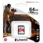 Kingston 64GB Canvas React Plus UHS-II U3 V90 SDXC