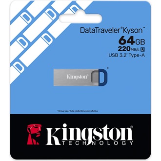 Kingston 64GB DataTraveler Kyson USB-A 3.2 Gen1 pendrive fém