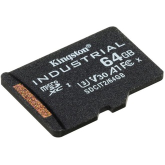 Kingston 64GB Industrial UHS-1 Class10 U3 V30 A1 vízálló microSDHC memóriakártya Single Pack