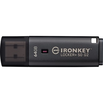 Kingston 64GB IronKey Locker+ 50 G2  XTS-AES Encrypted, USB 3.2 Gen1 pendrive