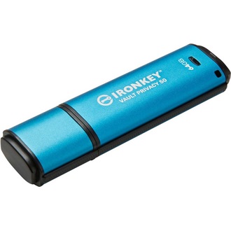 Kingston 64GB IronKey Vault Privacy 50 AES-256 Encrypted, FIPS 197 USB 3.2 Gen1 pendrive