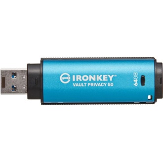 Kingston 64GB IronKey Vault Privacy 50 AES-256 Encrypted, FIPS 197 USB 3.2 Gen1 pendrive