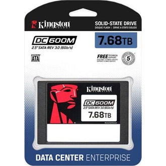 Kingston DC600M Enterprise 7,68TB SATA3 2,5" SSD fekete