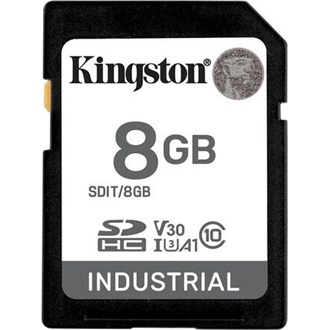 Kingston 8GB Industrial -40C to 85C UHS-1 Class10 U3 V30 A1 SDHC memóriakártya