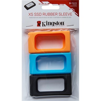 Kingston XS SSD Rubber Sleeve 3 Pack – Black, Blue, Orange