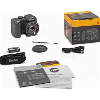 Kodak Pixpro AZ255 digitális fekete fényképezőgép