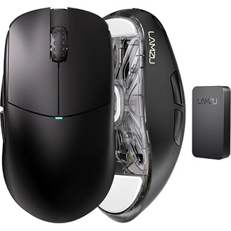 LAMZU Atlantis Mini 4K optikai USB / vezeték nélküli gaming egér fekete