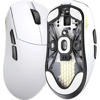 LAMZU MAYA optikai USB / vezeték nélküli gaming egér fehér (Bontott csomagolás!)