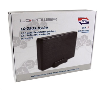 LC-Power LC-35U3-HYDRA 3.5" SATA3 USB3.0 külső ház fekete