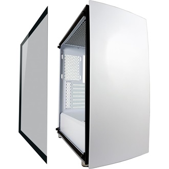 LC-Power 713W Bright_Sail_X táp nélküli ablakos Mid Tower számítógépház fehér-fekete