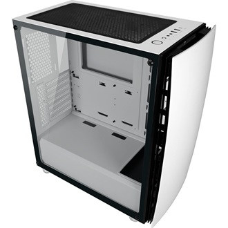 LC-Power 713W Bright_Sail_X táp nélküli ablakos Mid Tower számítógépház fehér-fekete