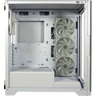 LC-Power 806W Crosswind X táp nélküli ablakos Mid Tower számítógépház fehér