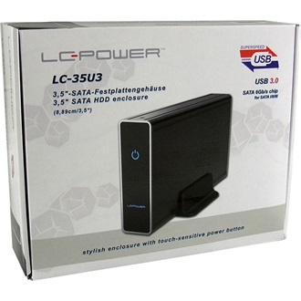 LC-Power LC-35U3 3.5" SATA3 USB3.0 külső ház fekete (aluminium)