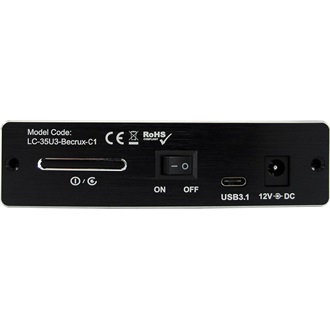 LC-Power LC-35U3-BECRUX-C1 3.5" SATA3 USB3.2 Gen2×1 C külső ház szürke