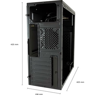 LC-Power LC-7040B-ON táp nélküli Mid Tower számítógépház fekete