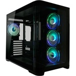 LC-Power LC-8001B táp nélküli ablakos Mid Tower számítógépház fekete