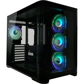 LC-Power LC-8001B táp nélküli ablakos Mid Tower számítógépház fekete