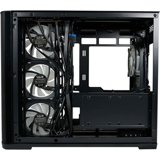 LC-Power LC-8001B táp nélküli ablakos Mid Tower számítógépház fekete