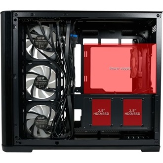 LC-Power LC-8001B táp nélküli ablakos Mid Tower számítógépház fekete