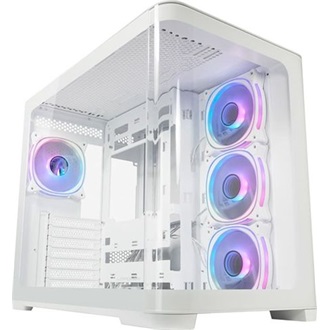 LC-Power LC-8001W táp nélküli ablakos Mid Tower számítógépház fehér
