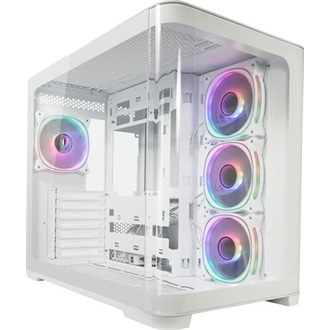 LC-Power LC-8001W táp nélküli ablakos Mid Tower számítógépház fehér