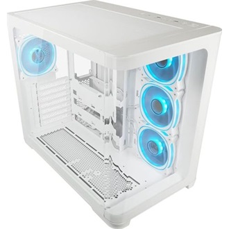 LC-Power LC-8001W táp nélküli ablakos Mid Tower számítógépház fehér