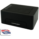 LC-Power LC-DOCK-C 2.5/3.5" SATA3 USB3.1 C Gen 2 dokkoló fekete