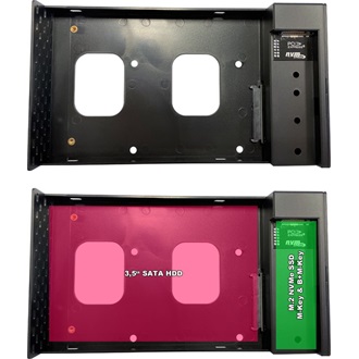 LC-Power LC-DOCK-C-35-M2 M.2/3.5" NVMe/SATA3 USB3.2 Gen2×1 C dokkoló fekete