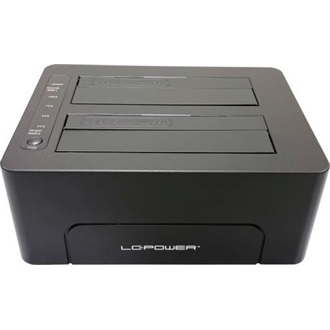 LC-Power LC-DOCK-C-V2 2,5/3,5" SATA3 USB-C 3.2 Gen2×1 dokkoló fekete