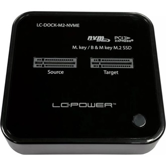 LC-Power LC-DOCK-M2-NVME M.2 2280 PCIe NVMe USB3.2 Gen2×1 C dokkoló fekete