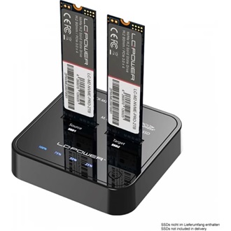 LC-Power LC-DOCK-M2-NVME M.2 2280 PCIe NVMe USB3.2 Gen2×1 C dokkoló fekete