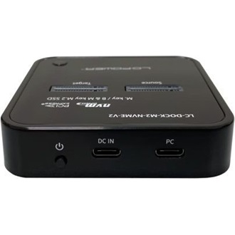 LC-Power LC-DOCK-M2-NVME-V2 M.2 2280 PCIe NVMe USB-C 3.2 Gen2×1 USB-C 3.2 Gen2×2 dokkoló fekete