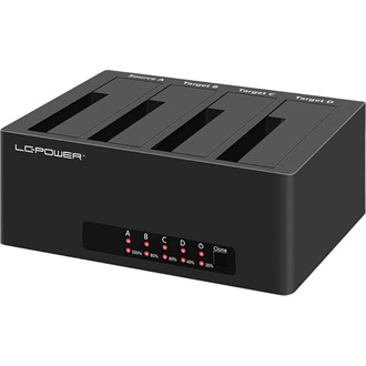 LC-Power LC-DOCK-U3-4B-V2 2,5/3,5" SATA3 USB3.0 dokkoló fekete