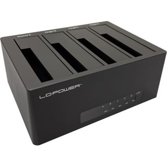 LC-Power LC-DOCK-U3-4B-V2 2,5/3,5" SATA3 USB3.0 dokkoló fekete