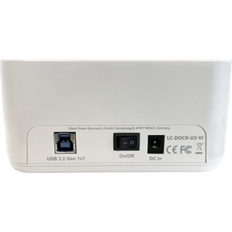 LC-Power LC-DOCK-U3-VI 2.5/3.5" SATA3 USB3.0 dokkoló fehér