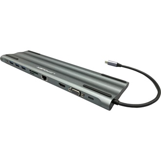 LC-Power LC-HUB-C-MULTI-8 8-port 100W USB-C dokkoló szürke
