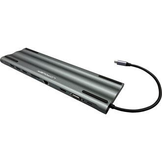 LC-Power LC-HUB-C-MULTI-8 8-port 100W USB-C dokkoló szürke