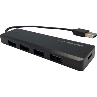 LC-Power LC-HUB-U3-4-V2 5-portos USB3.0 hub fekete