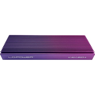 LC-Power LC-M2-C-USB4 M.2 2280 PCIe NVMe USB4 külső ház ezüst