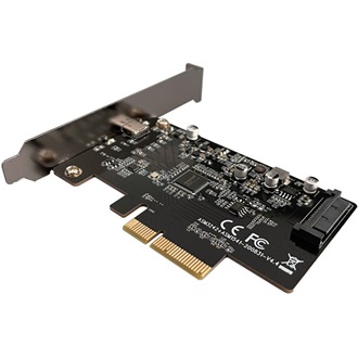 LC-Power LC-PCI-C-USB32-2X2 USB 3.2 Gen 2x2 1-port PCIe x4 bővítőkártya szürke