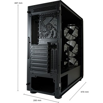 LC-Power Obsession táp nélküli ablakos Mid Tower számítógépház fekete