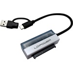 LC-Power USB-A 3.0 USB-C -> SATA3 M/F adapter 0.16m fekete