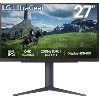 LG 27GS85Q-B UltraGear 27" NanoCell IPS LED gaming monitor fekete 200Hz G-Sync / FreeSync Premium