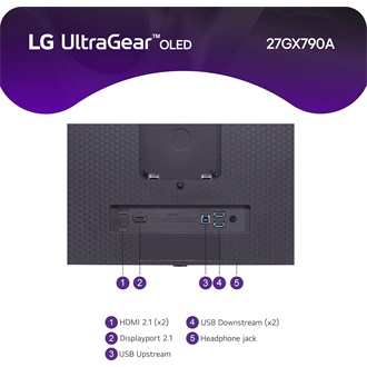 LG 27GX790A-B UltraGear 26.5" OLED gaming monitor fekete 480Hz G-Sync / FreeSync Premium Pro