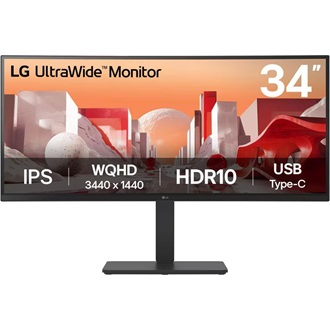 LG 34BA75QE-B UltraWide 34" ívelt IPS LED gaming monitor fekete